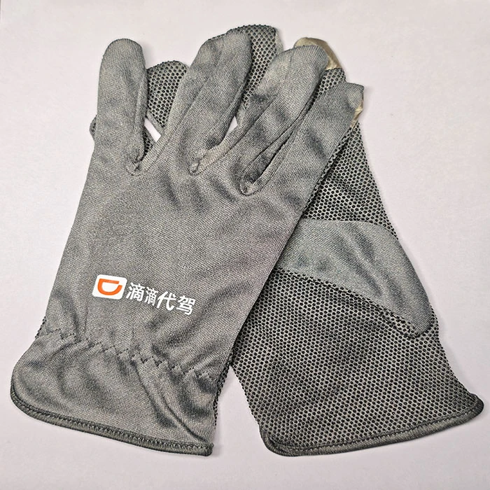 灰色驾车手套代驾手套司机手套透气点塑料防滑手套触屏手套