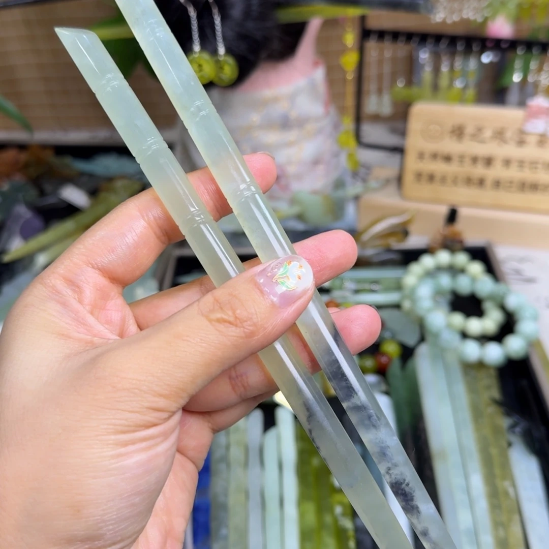 蛇纹石玉未镶嵌发饰8