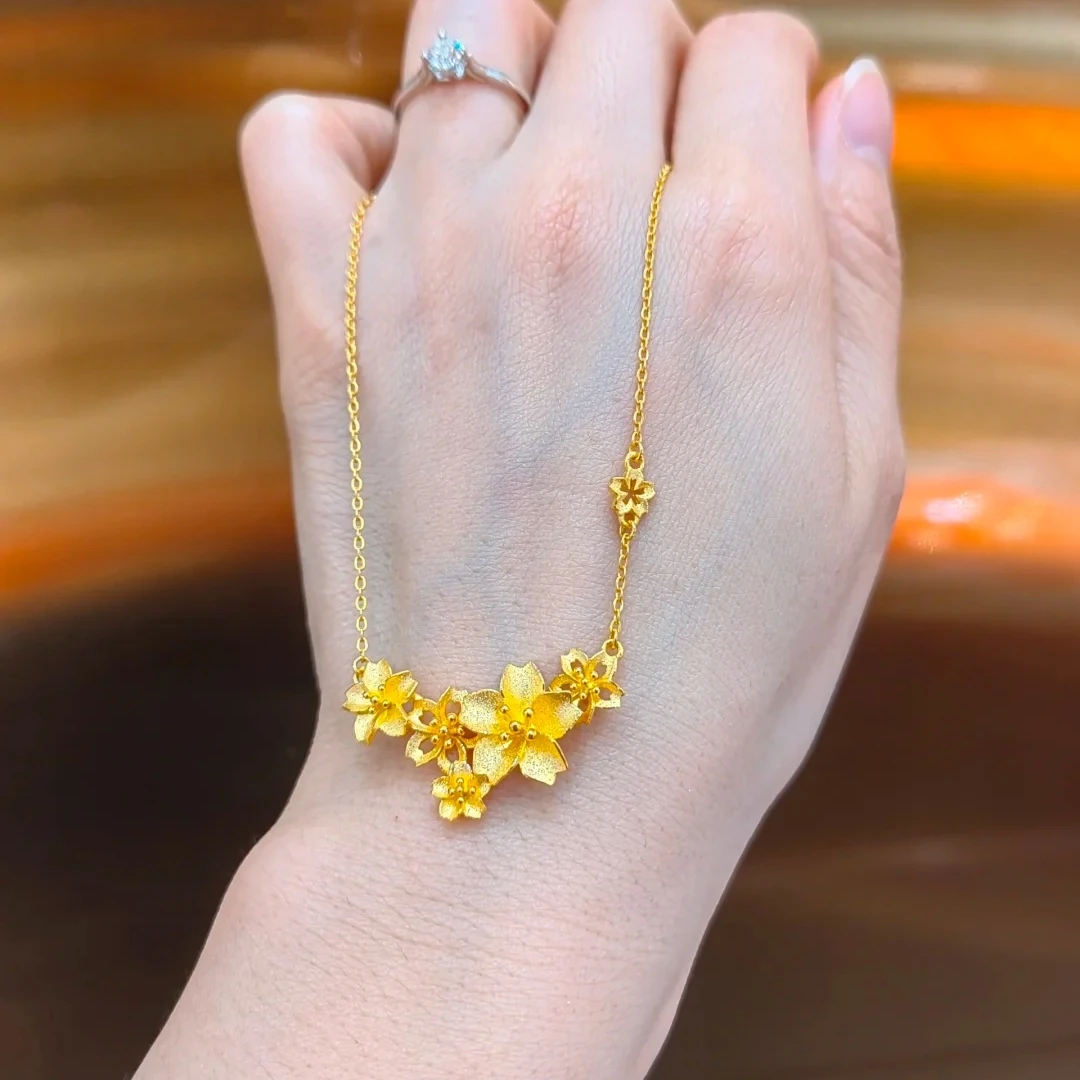 坠链均足银 足银 繁花似锦套链坠链