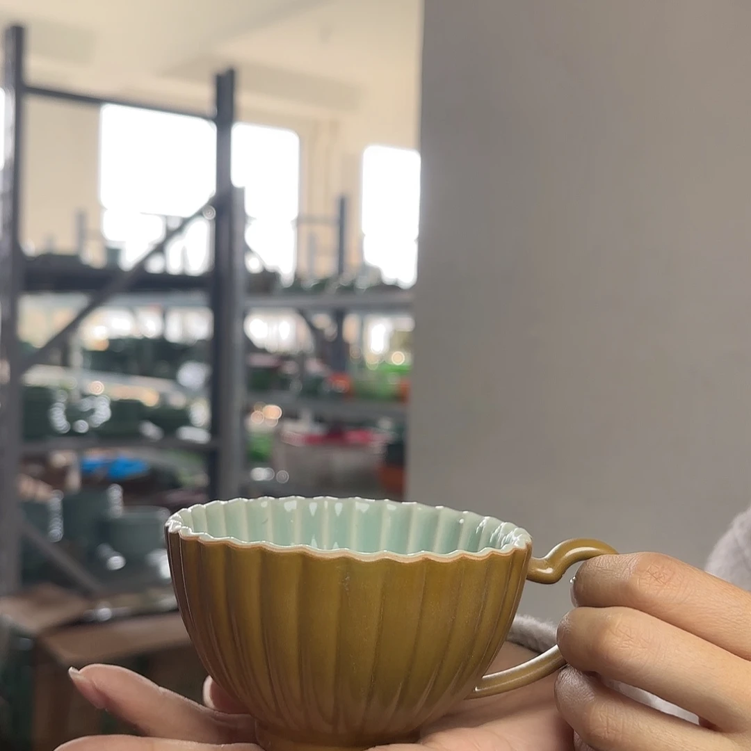 龙泉云间青瓷小米茶器