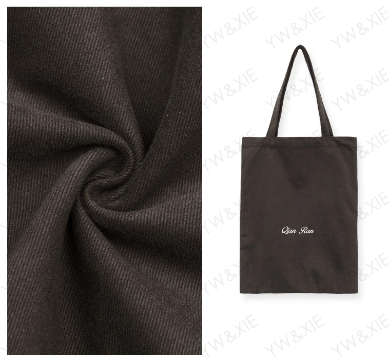 YW&XIE《B-1001》敞口简约风手提款纯色单肩包ins布包简约帆布包