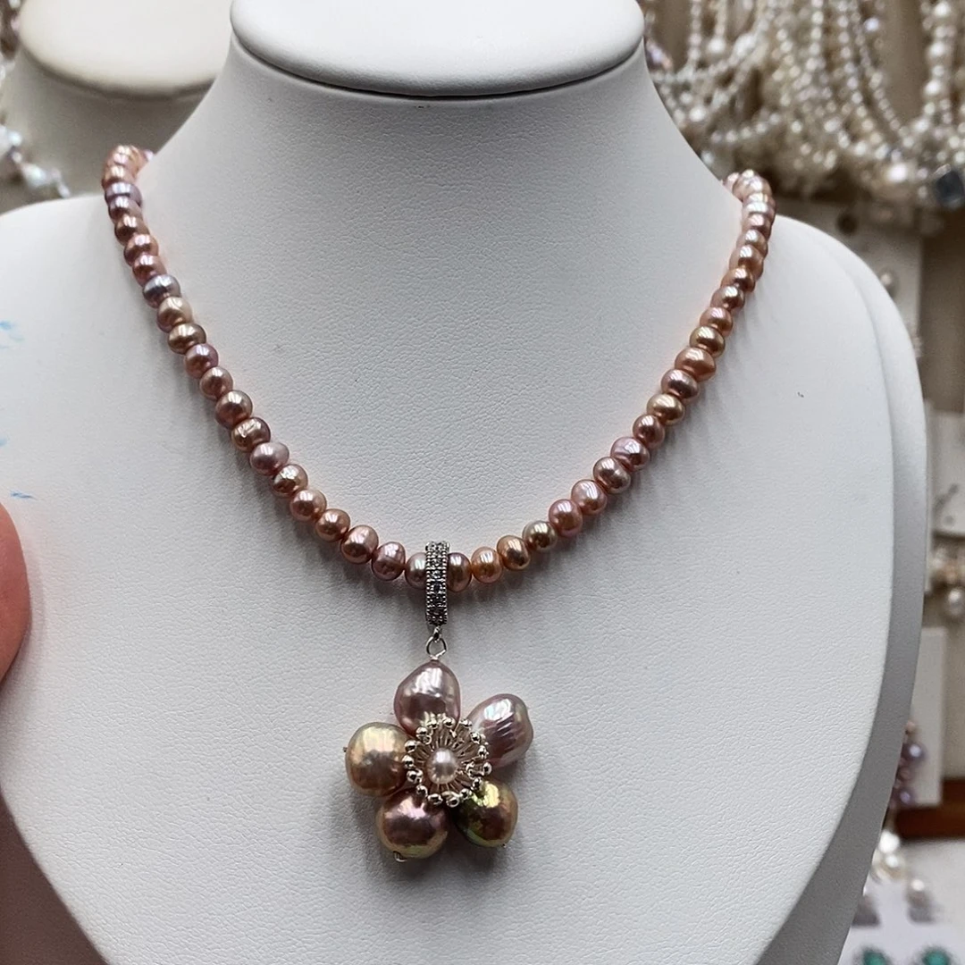 耳饰淡水珍珠银S925镶嵌