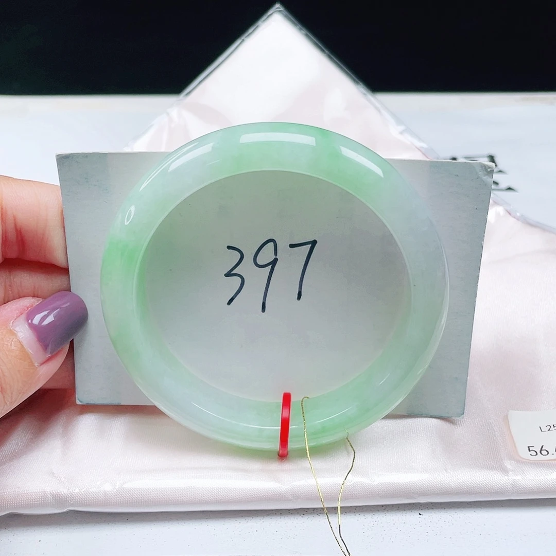 翡翠未镶嵌手镯缅甸翡翠56+