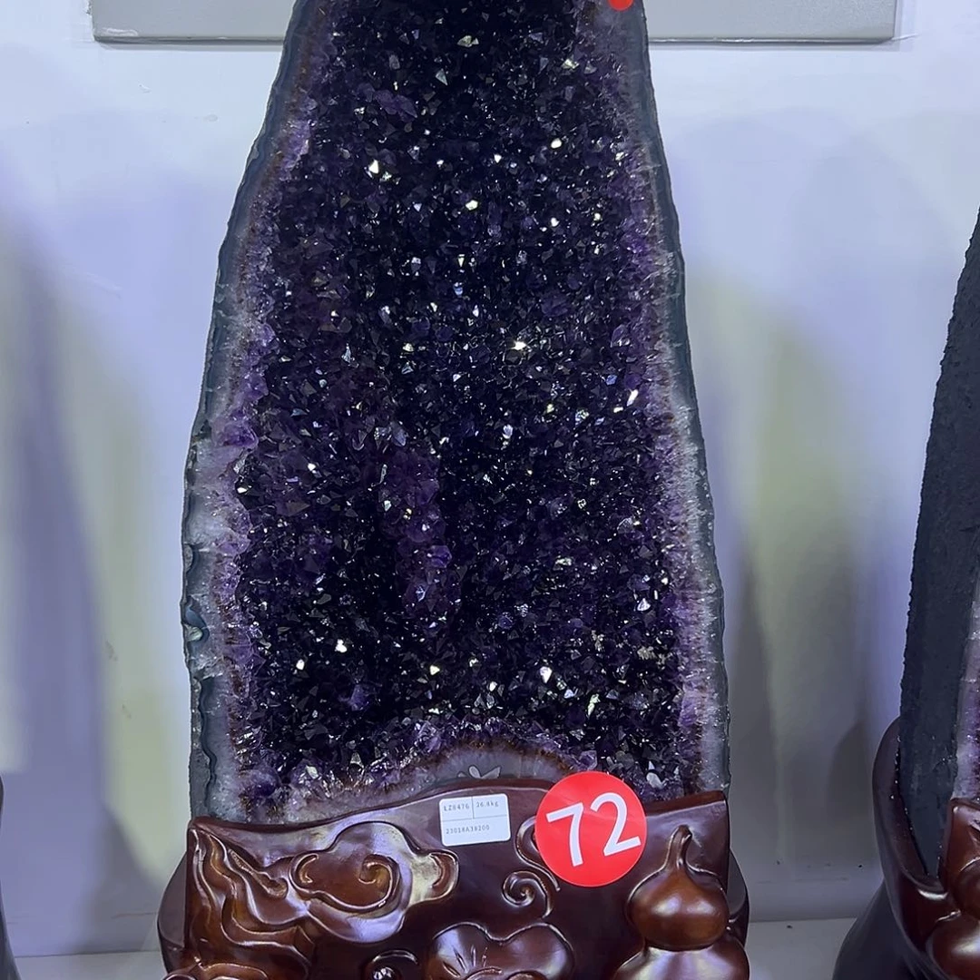 未镶嵌大型摆件（非配饰）紫晶葛*兽