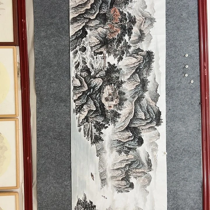 国画手绘国画云峰千里秀