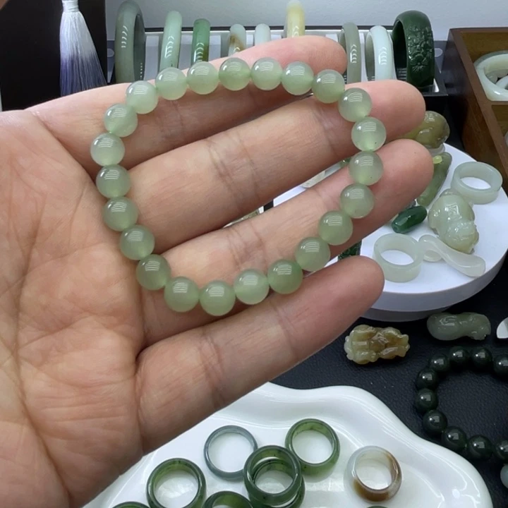 和田玉未镶嵌手链晴水