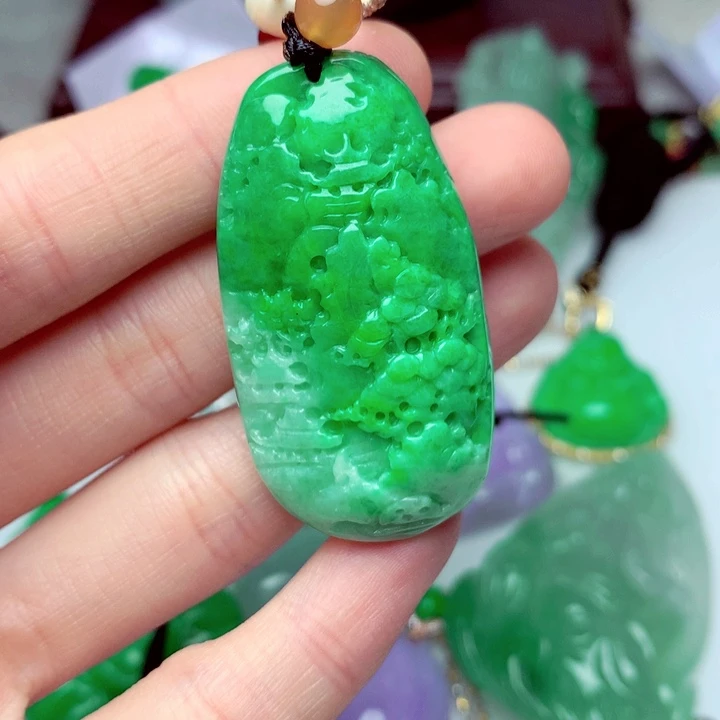 翡翠未镶嵌吊坠(不含链)