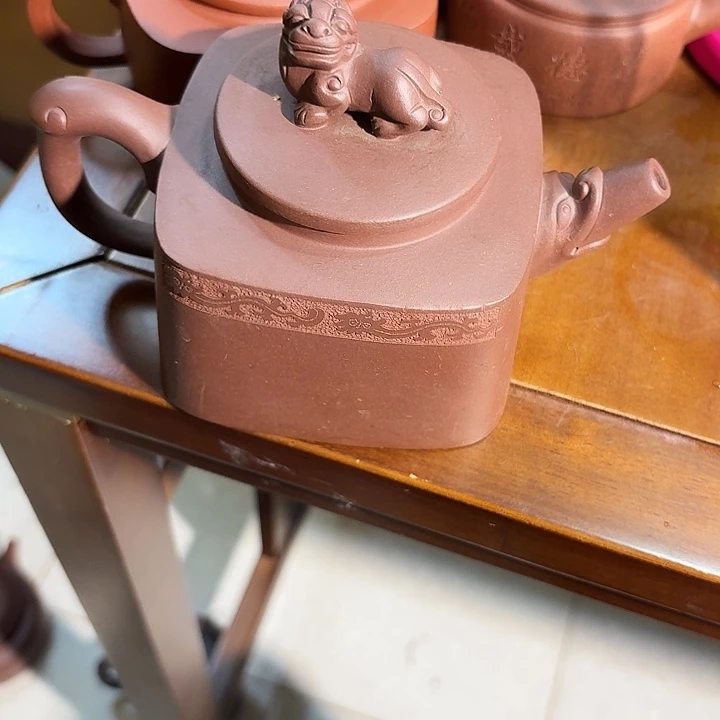 晖***紫砂茶壶紫泥花器260号400cc