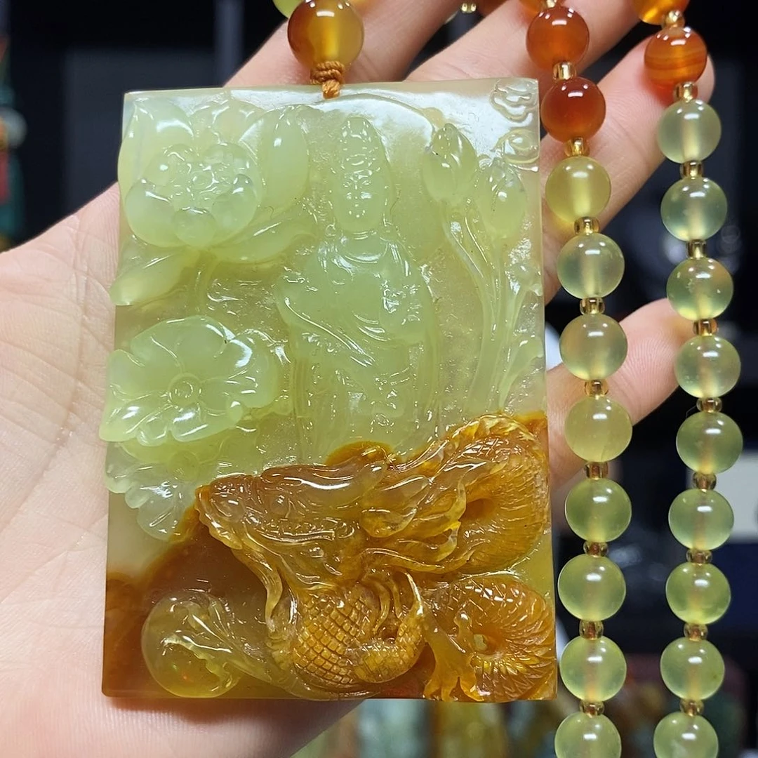 未镶嵌岫玉挂件吊坠