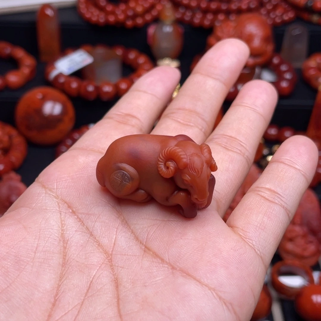 南红玛瑙珠宝奇石未镶嵌南****画吊坠