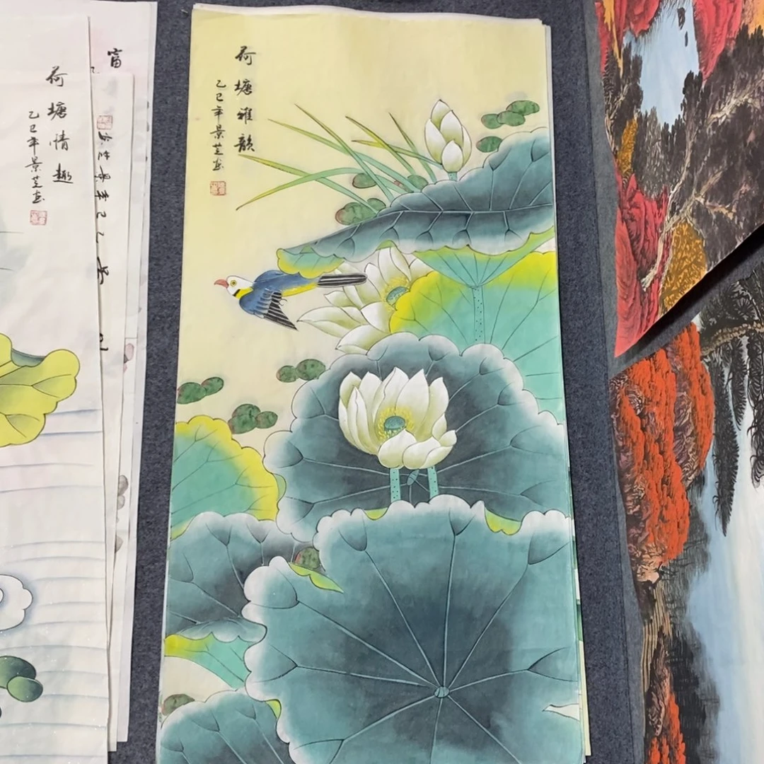 国画尺寸100✖️50三尺工笔手绘画