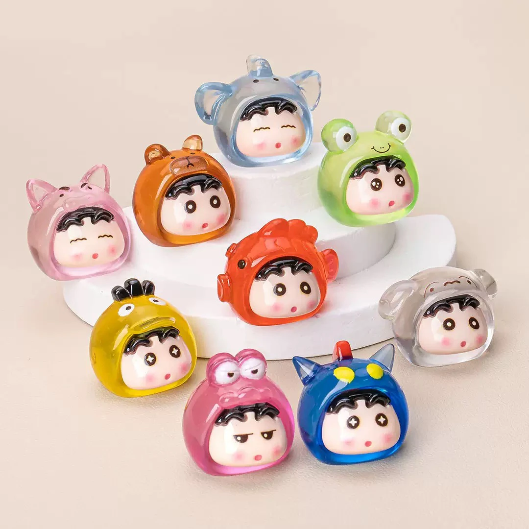 【清仓专属】树脂蜡笔小新DIY饰品配件萌粒桌面可爱车载摆件