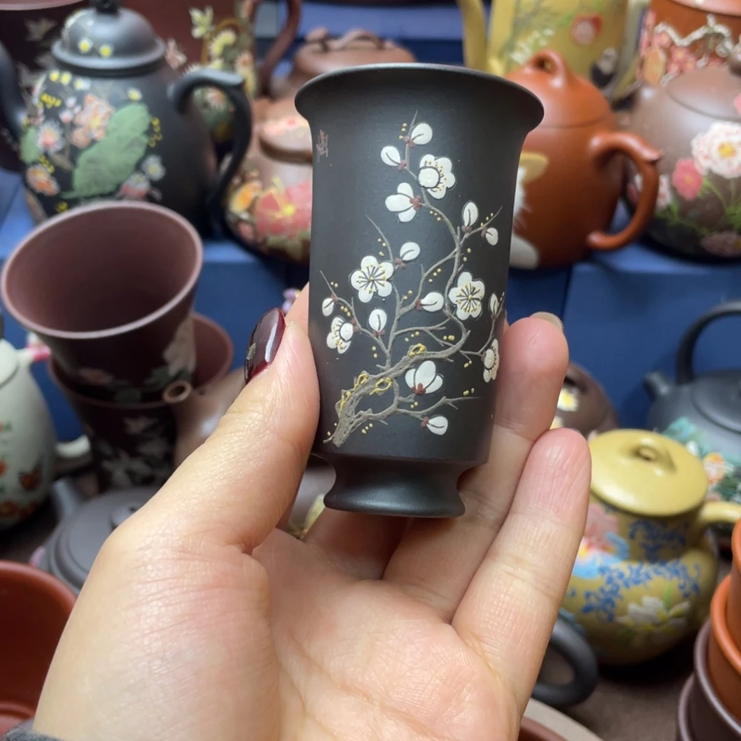 红泥茶杯紫砂主人杯70cc
