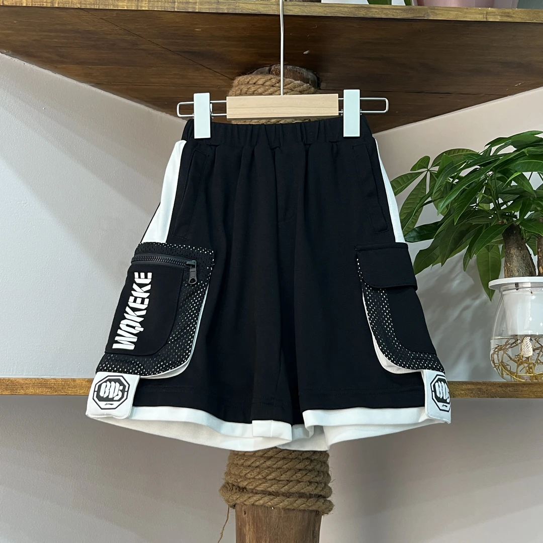 【198】男童拼色常规工装裤7279