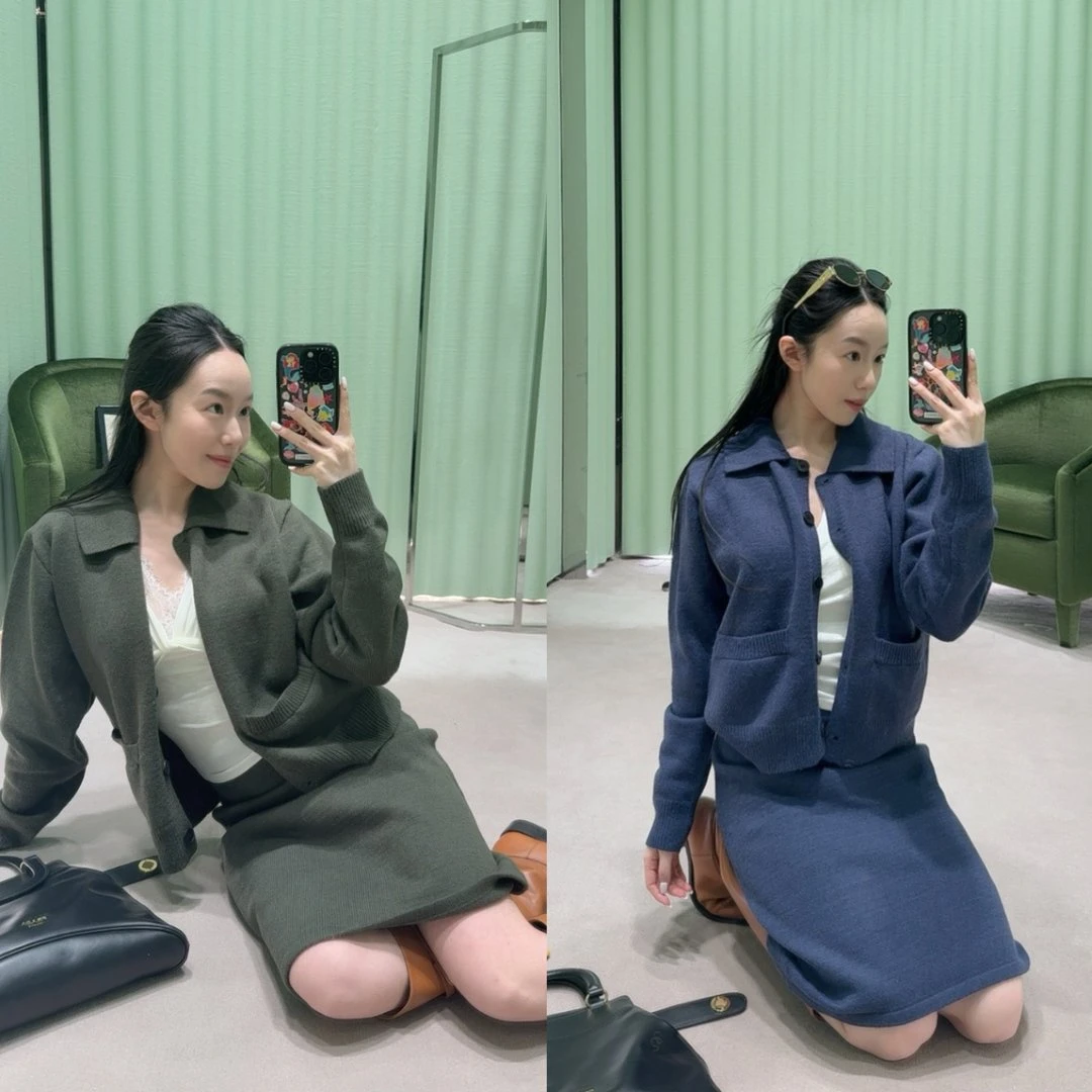 伙伴伙伴FellowFellow【miu系lady】慵懒风羊毛针织开衫毛衣套装