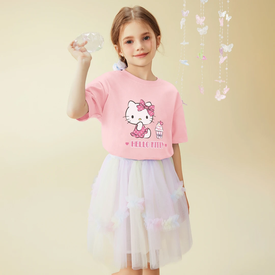 HELLO KITTY/凯蒂猫女童2025夏季新款两件套甜美洋气两件套