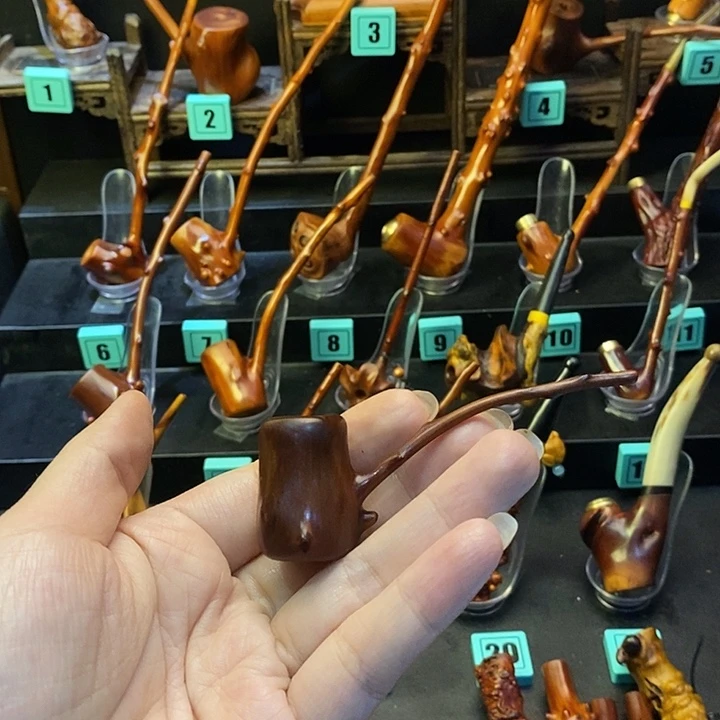 扑***痛大叶紫檀（黑酸枝木类）檬子木烟斗