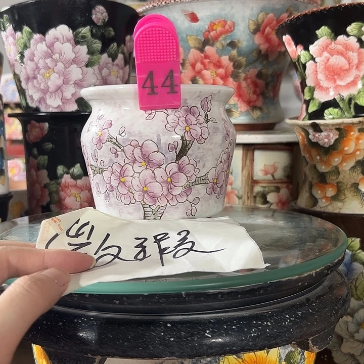 景德镇手绘花盆 满38包邮