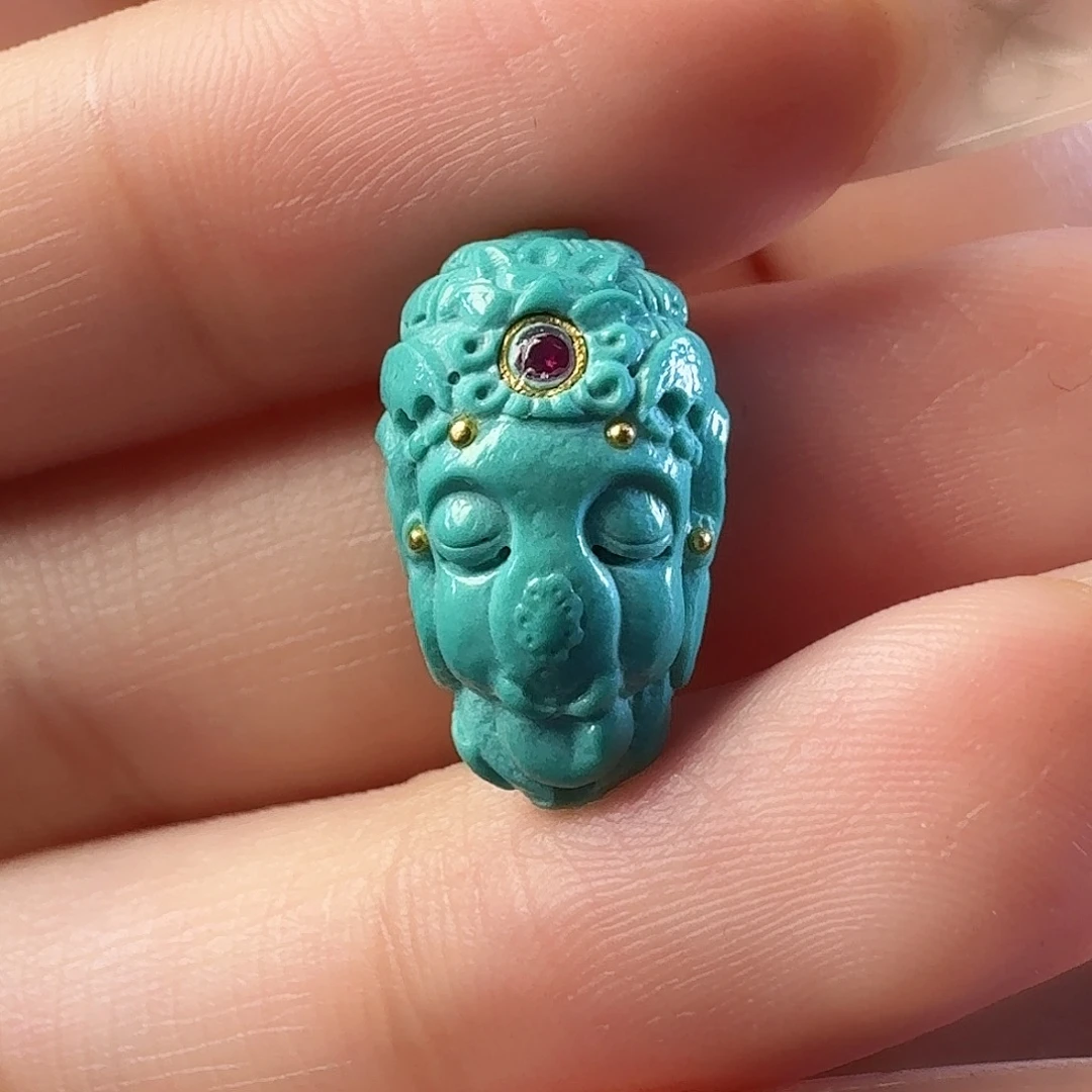 绿松石未镶嵌吊坠(不含链)象公主