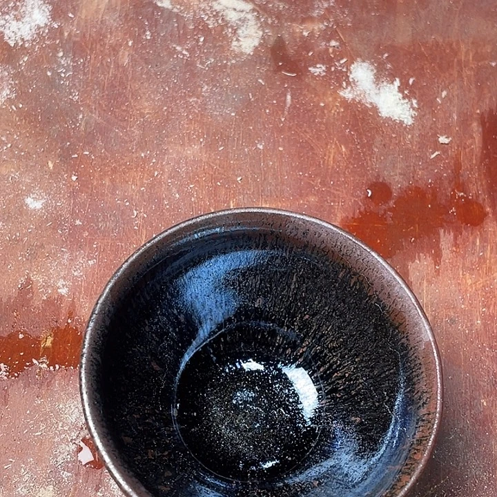 T***3茶盏龙窑柴烧束口