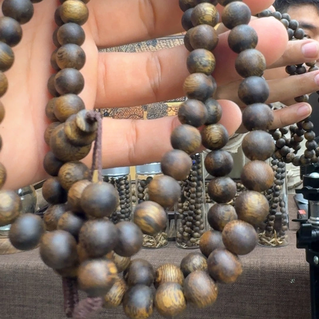 人***灵沉香手串沉香奇楠8mm多圈