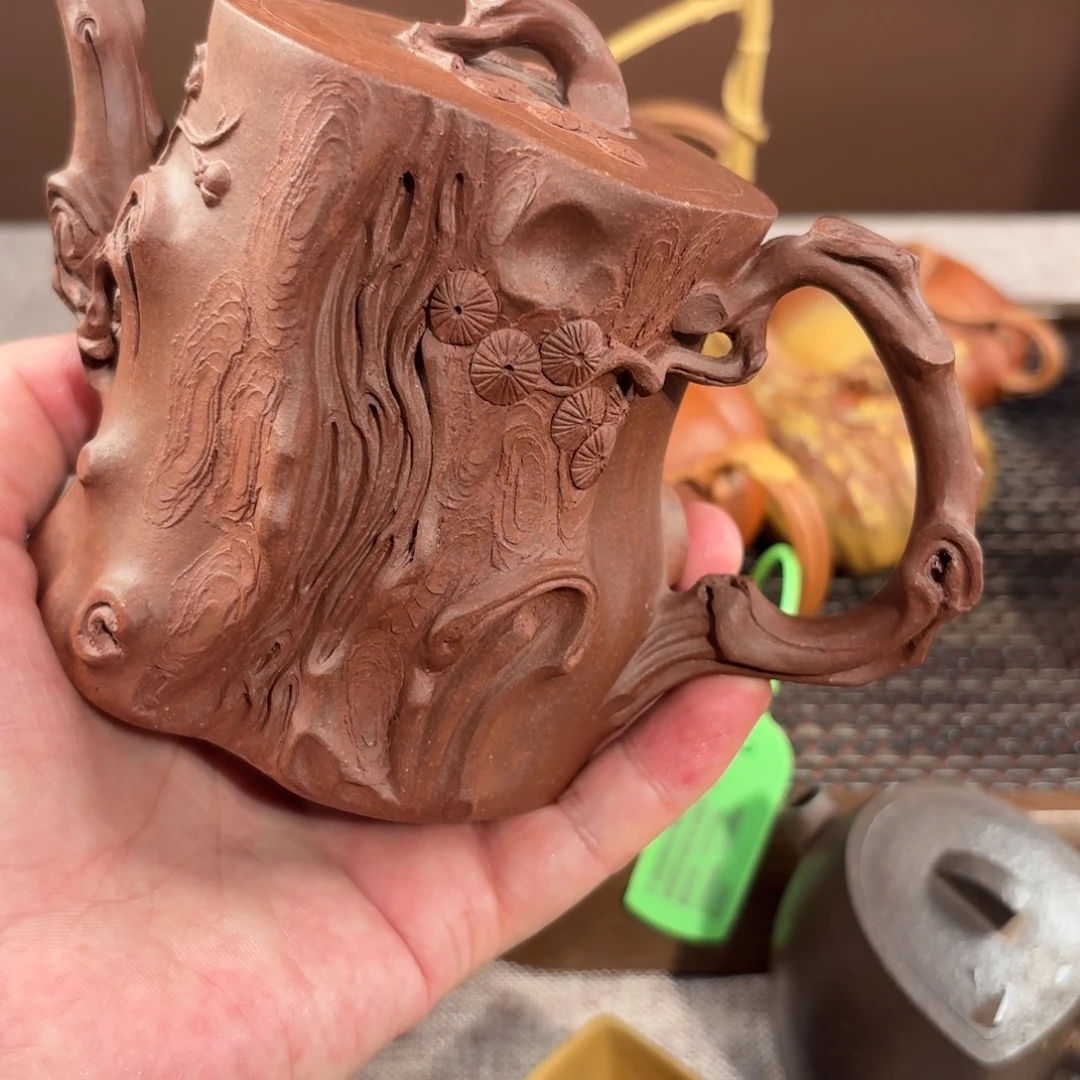 枯***鸦茶壶紫砂全手工树桩