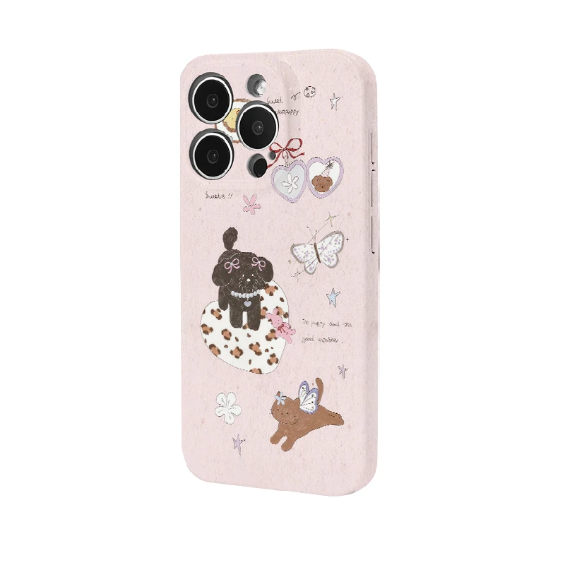 狗狗蝴蝶适用苹果17promax手机壳新款air防摔iPhone16菲林全包15