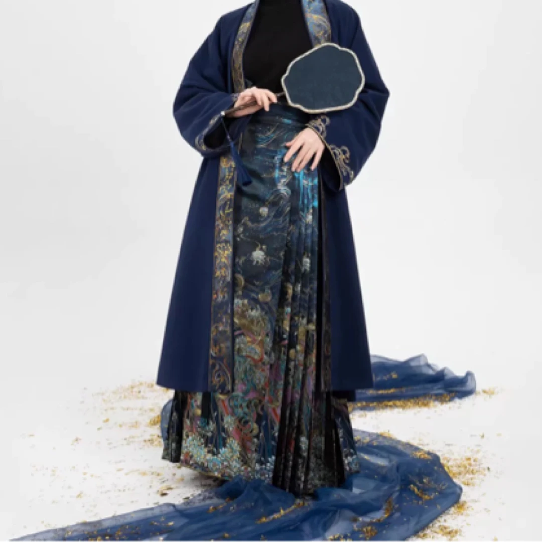 中式明制【月神】最新妆花织金刺绣马面裙国风日常高端冰丝绣花上衣