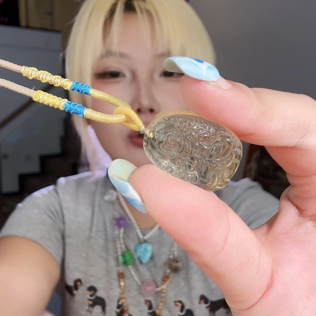 未镶嵌针钠钙石（海纹石）手链黑糖