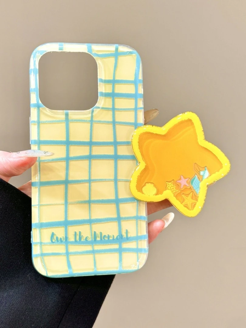 夏日海星摇摇乐支架适用iPhone16大孔15手机壳14华为oppo小米vivo