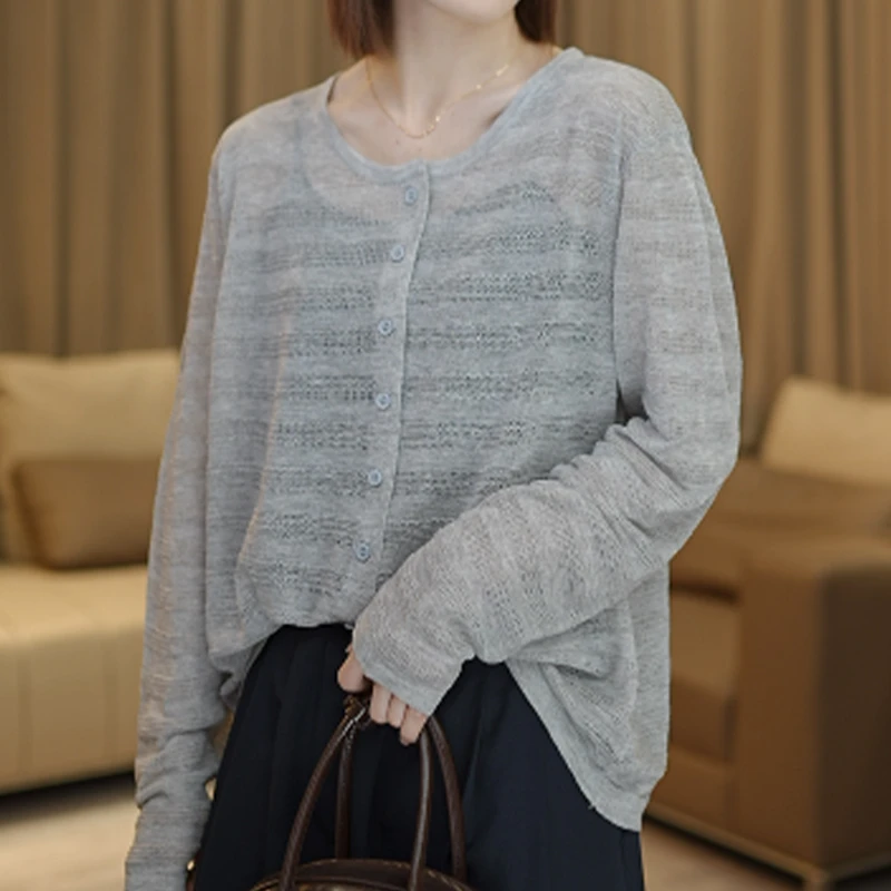 [清仓款]835130夏季薄款防晒空调衫女装针织衫