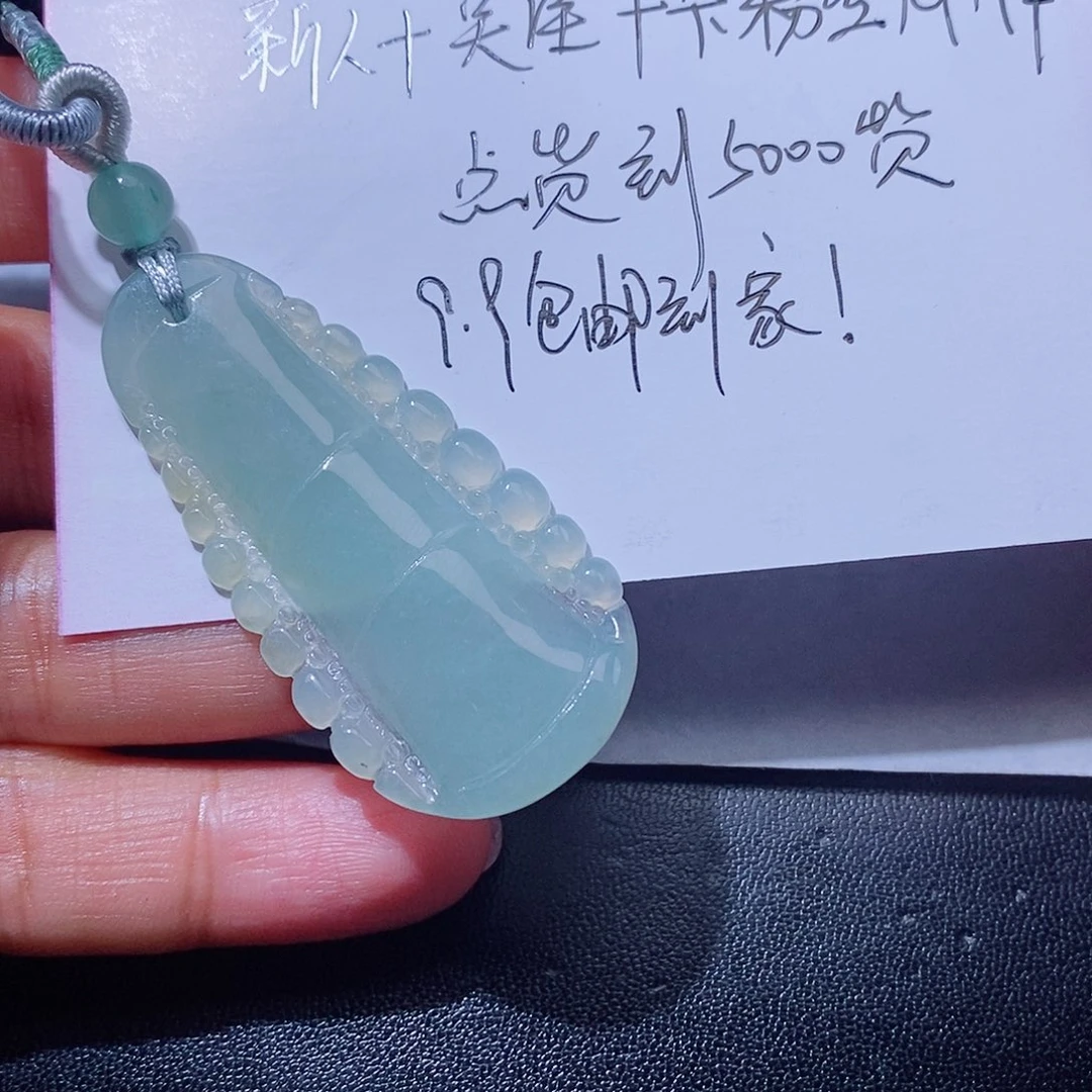 翡翠未镶嵌颈饰猫*鹰翡翠