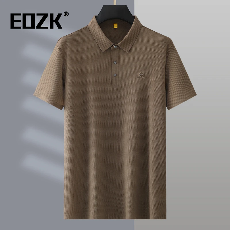 Eozk加肥加大码男士短袖polo衫夏季中年商务休闲t恤宽松翻领半袖T