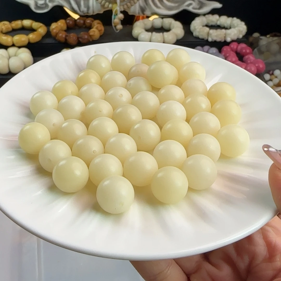 吊坠菩提根/象牙果卡14奶白圆1000颗批发