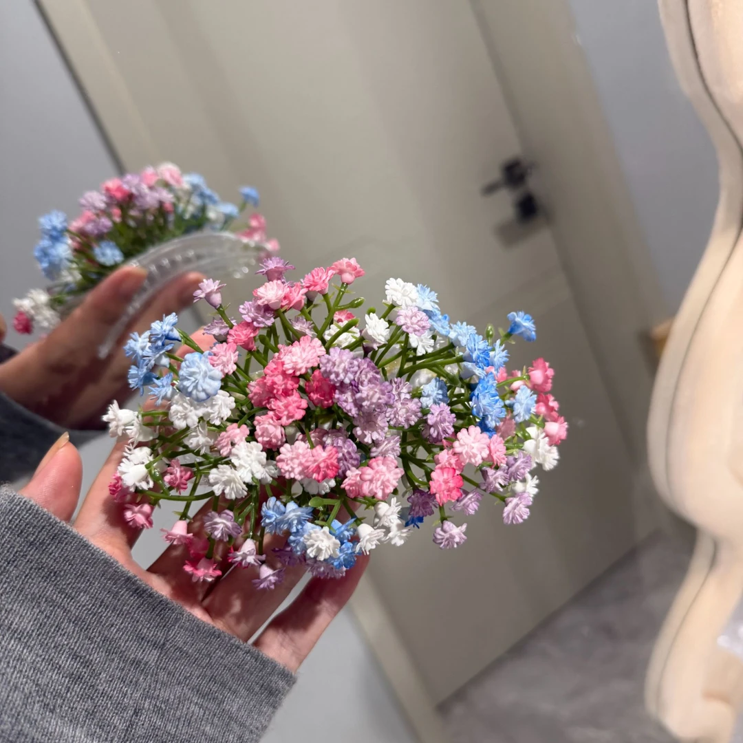 潇潇同款花朵发饰出游饰品百搭侧边发卡边夹女古风发夹气质抓夹花