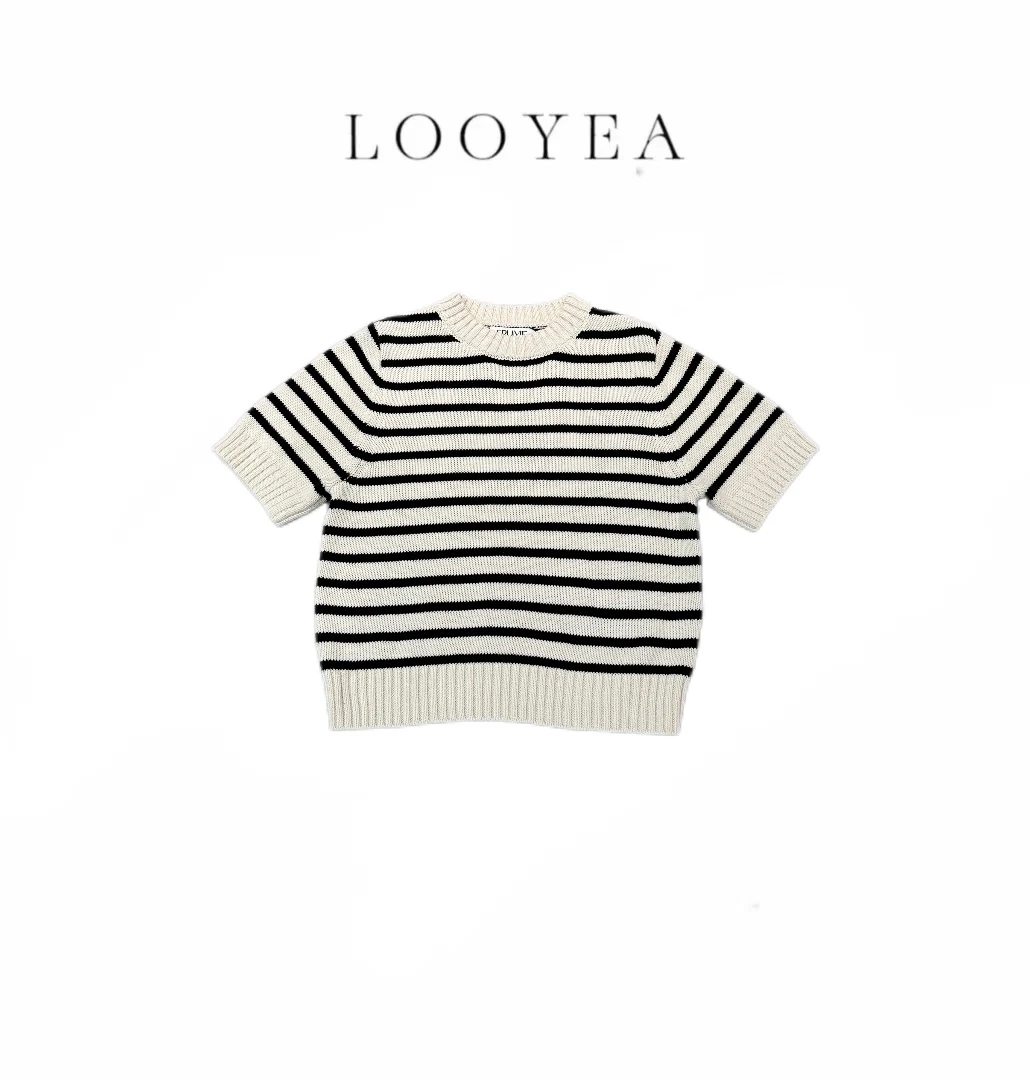 【闻露】豆子 新款简约圆领套头毛织 6182