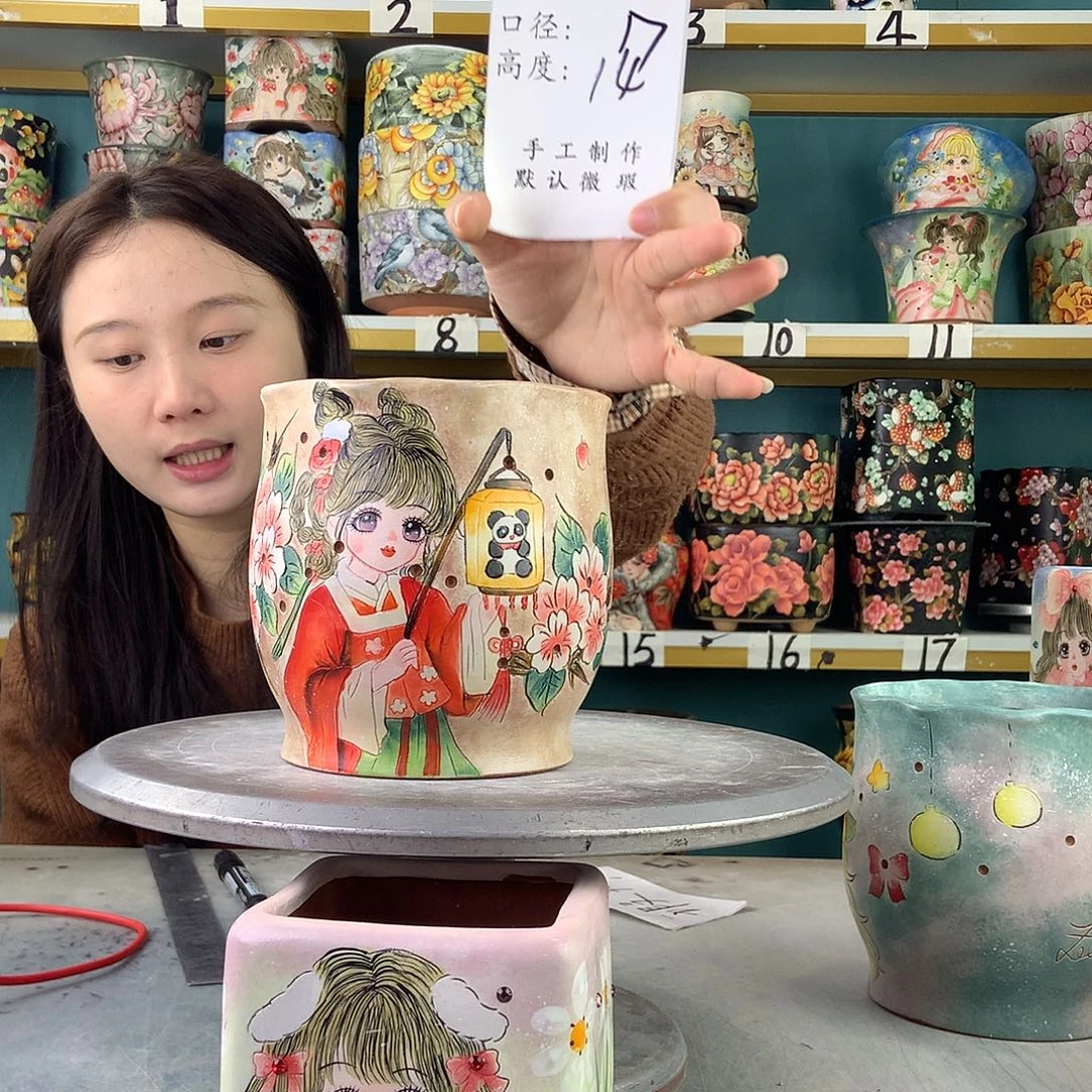 陶景德镇手工花盆807