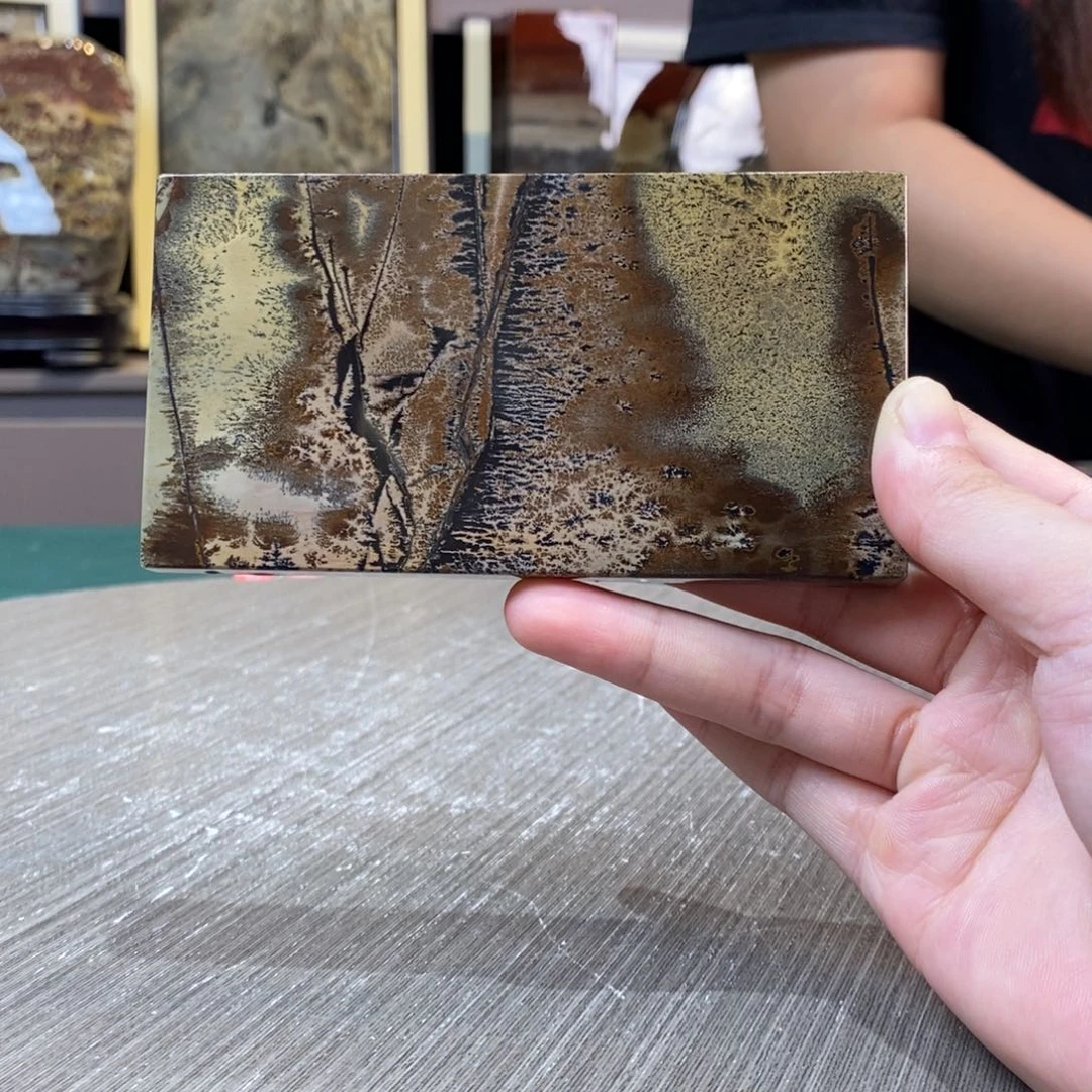 山***松石材广西国画石草花石