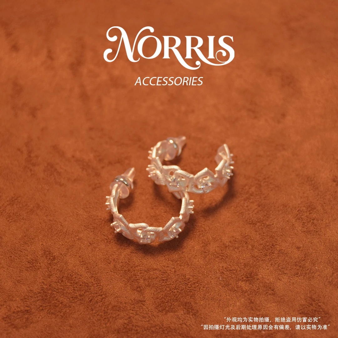 brez 铜合金耳饰 Norris设计师款玫瑰花耳钉C7071