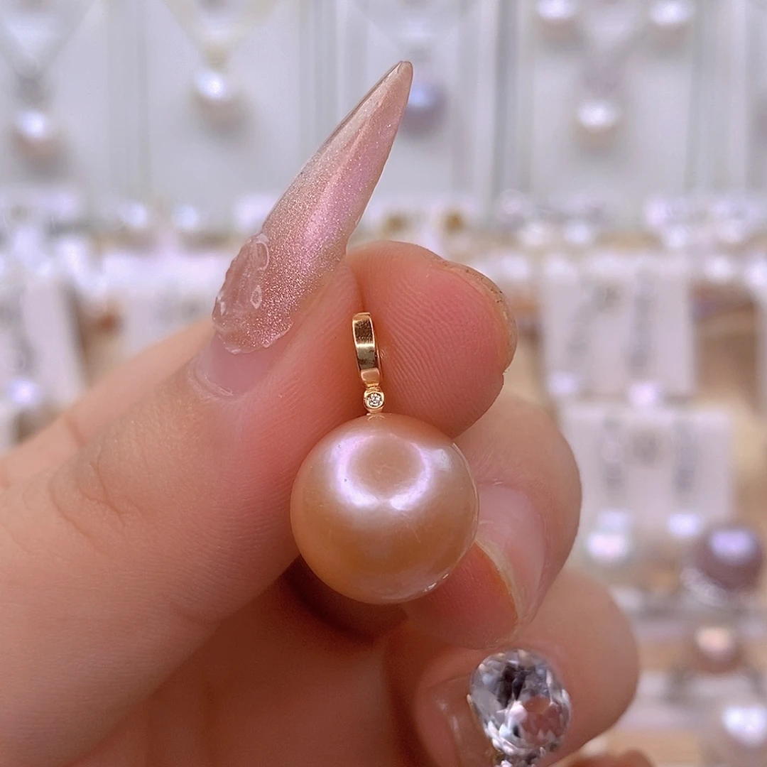 淡水珍珠银S925镶嵌颈饰