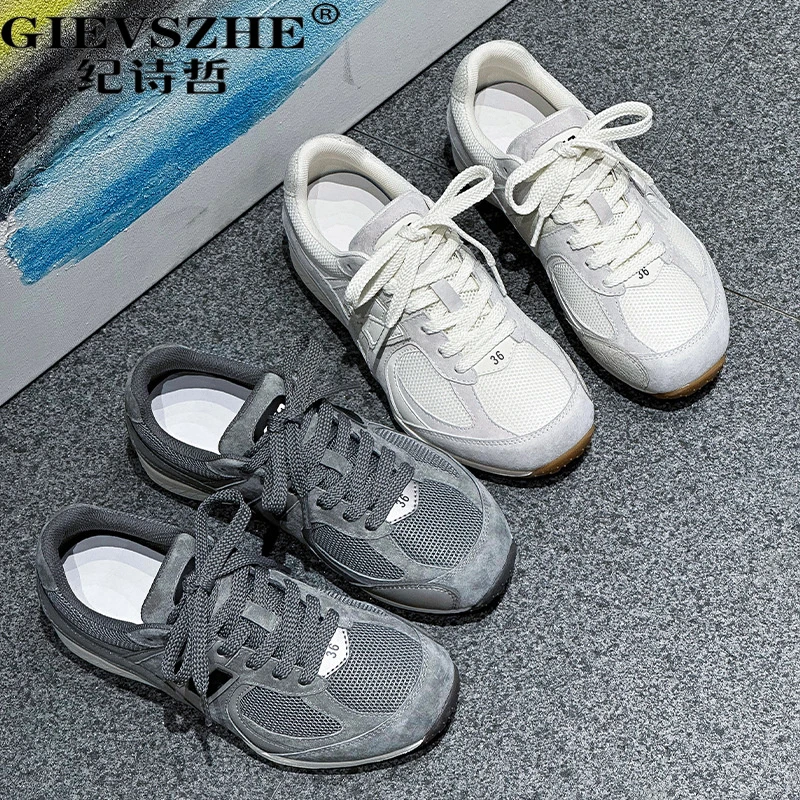 纪诗哲复古时尚鞋子女2025秋季新款百搭软底透气轻便软底轻便女士