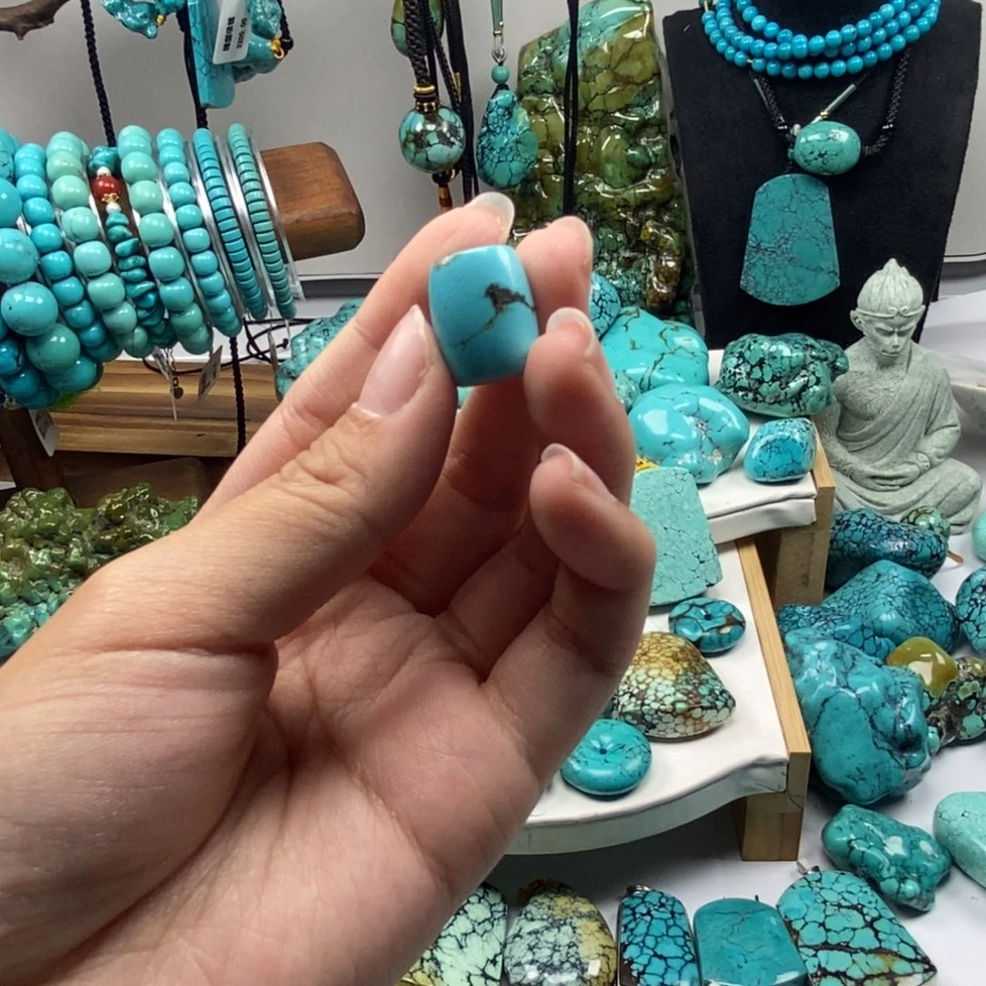 向***北高瓷精品天空蓝桶珠y