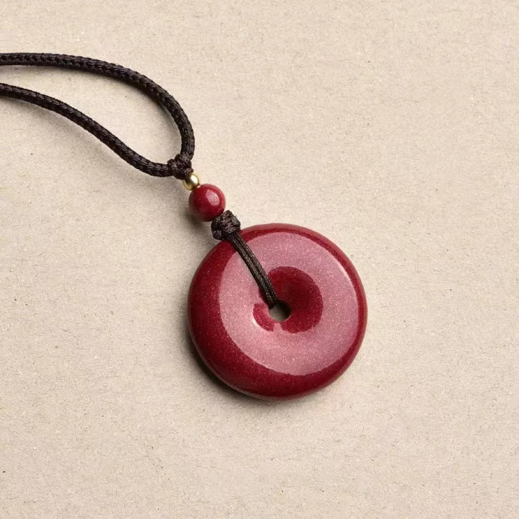 朱砂平安扣 吉祥招福纳发 -MJY-1A