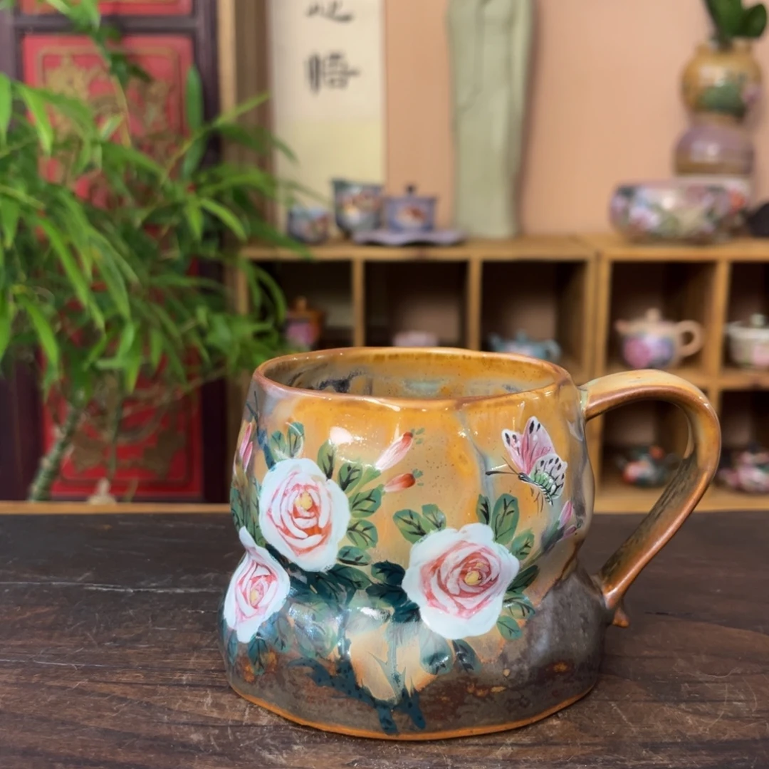 柴烧手工手绘陶瓷