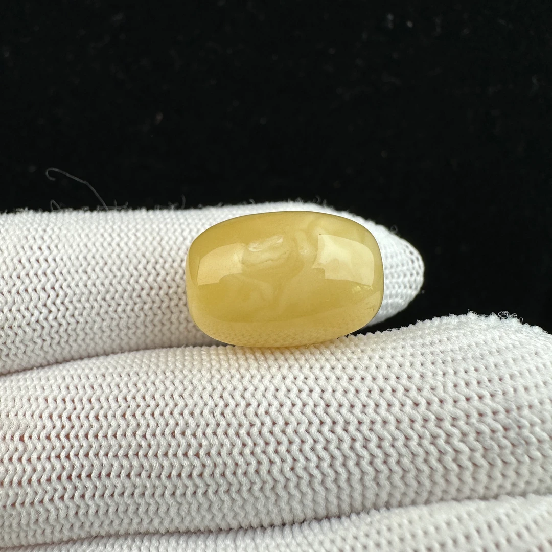 Y4938天然原矿蜜蜡 妖花桶珠13x19mm 2.1克抖音基地质检发货