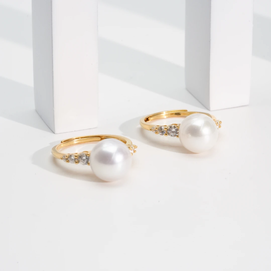 【小北严选】S925银淡水珍珠戒指约9mm+【多样性发一件】-AH27X591