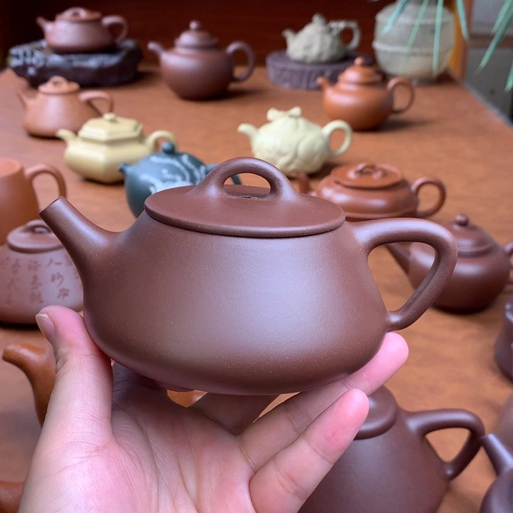 夜***深茶壶紫砂全手工平盖容量240