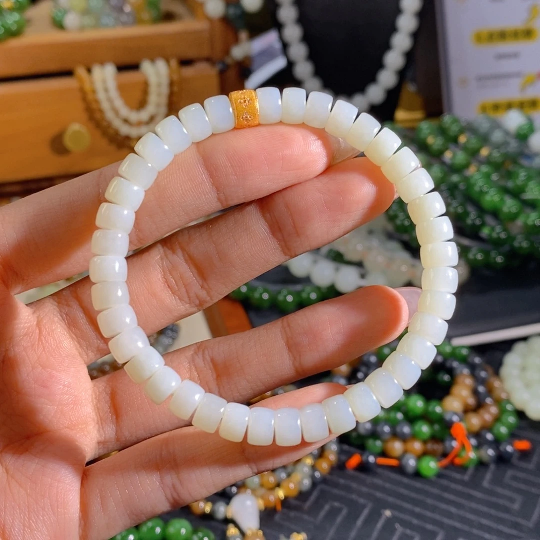 和田玉未镶嵌手链