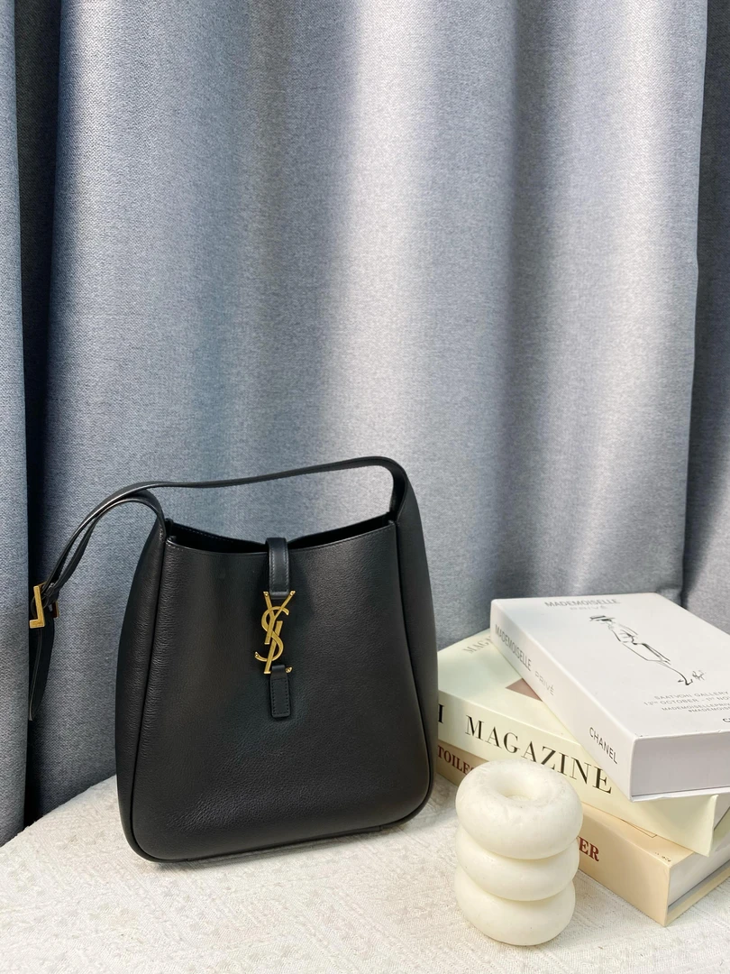 99新 YSL/圣罗兰 Ysl黑金hobo小号包66669638