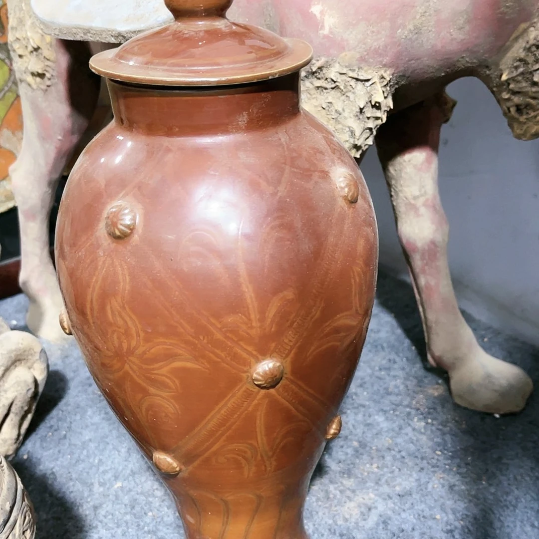 瓦当摆件摆件茶桌茶台陶瓷军*